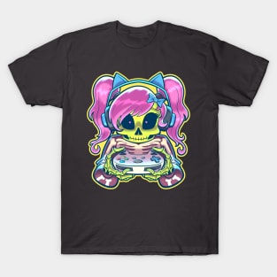 Skeleton Gamer Girl T-Shirt